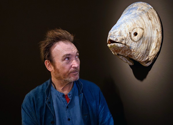 El artista esta mañana en la presentación de  "Reflejos. Picasso x Barceló"Foto: Chema Artero © Museo Picasso Málaga © Museo Almería